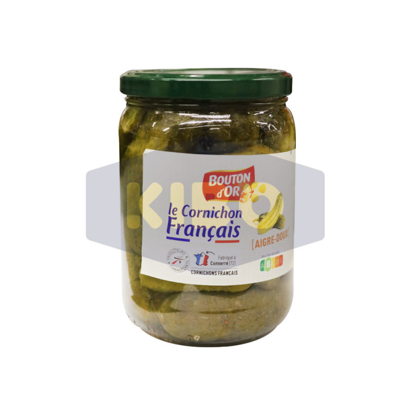 Le cornichon Français aigre doux 425g - BOUTON D'OR