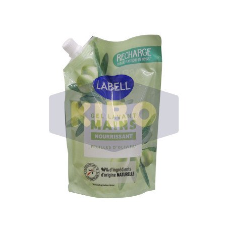 Gel lavant mains  nourrissant feuilles d'Olivier 500ml - LABELL