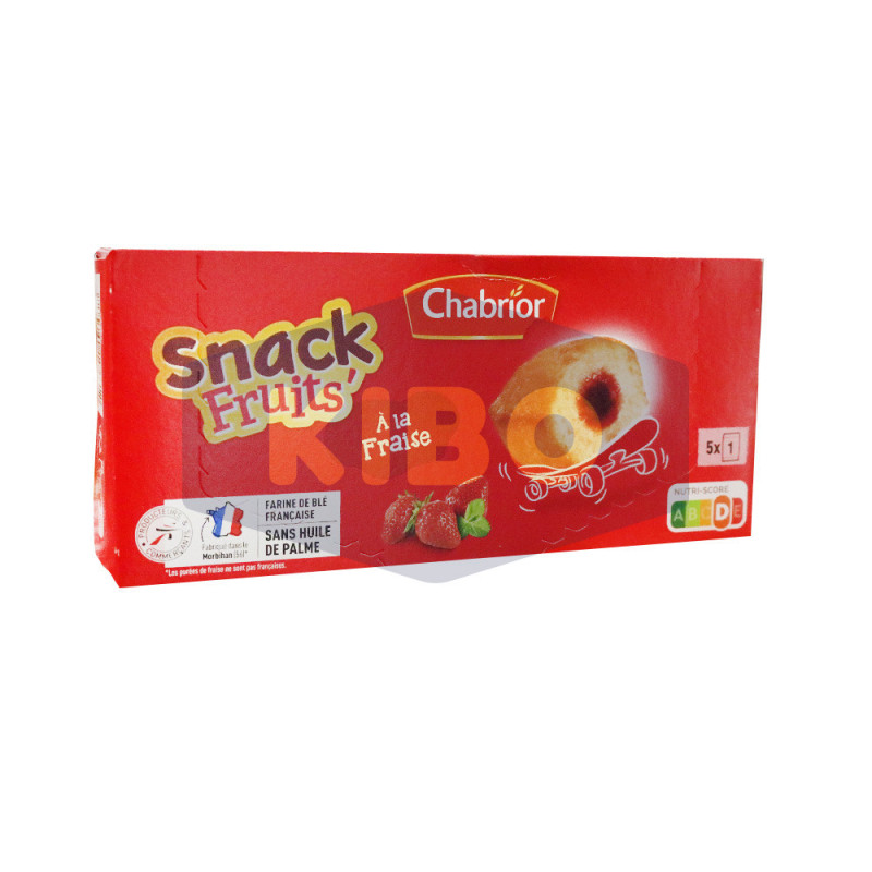 Gâteaux snack fruits' à la fraise 150g - CHABRIOR