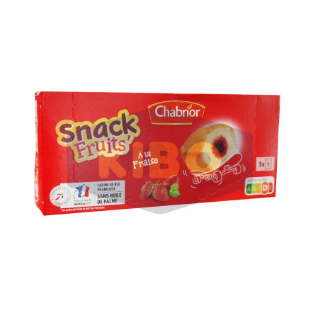 Gâteaux snack fruits' à la fraise 150g - CHABRIOR