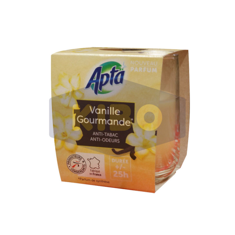Bougie vanille gourmande anti-tabac 130g - APTA