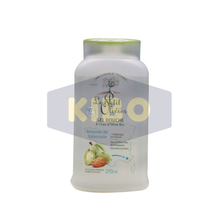 Gel douche à l'eau d'olive bio et amande de Valensole 270ml - LE  PETIT OLIVIER