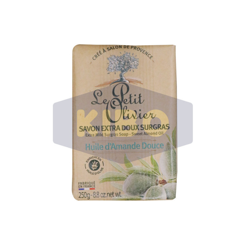 Savon de toilette extra doux surgras huile d'amande douce 250g - LE  PETIT OLIVIER
