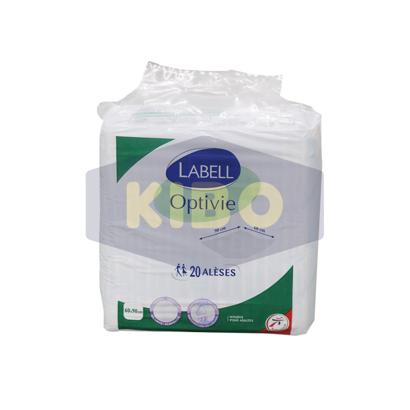 Serviettes hygiéniques optivie alèses 60x90 cm 20 pièces - LABELL