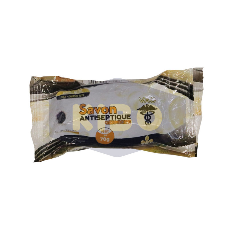 Savon antiseptique charbon actif 70g - VAO