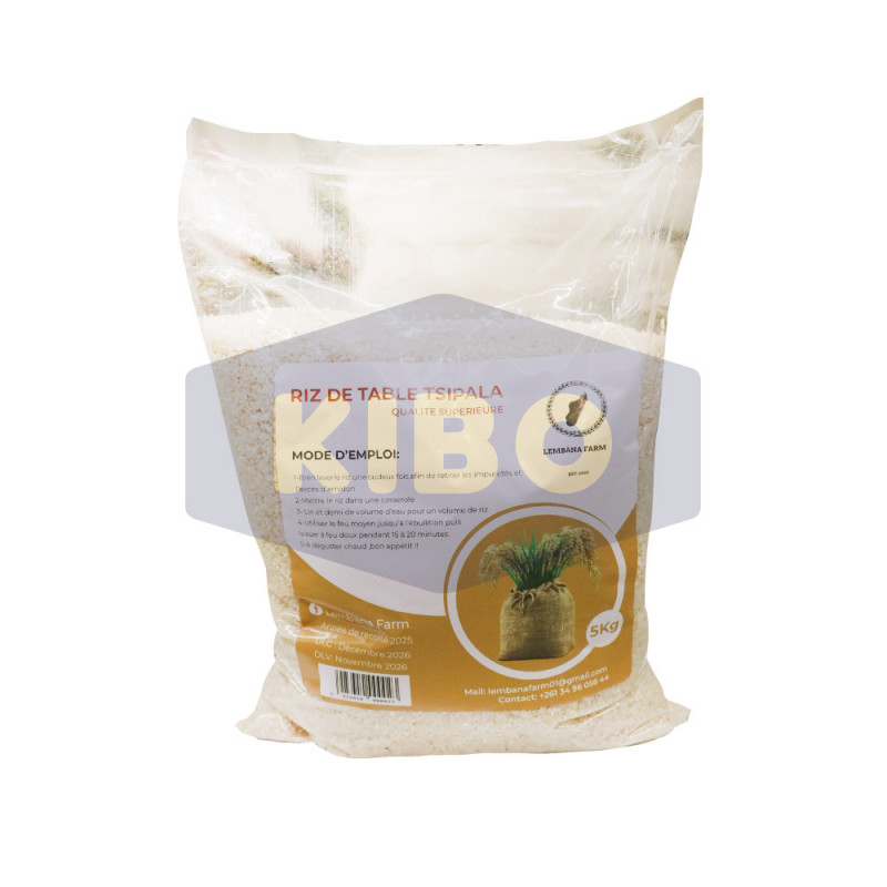 Riz de table tsipala 5kg - LEMBANA
