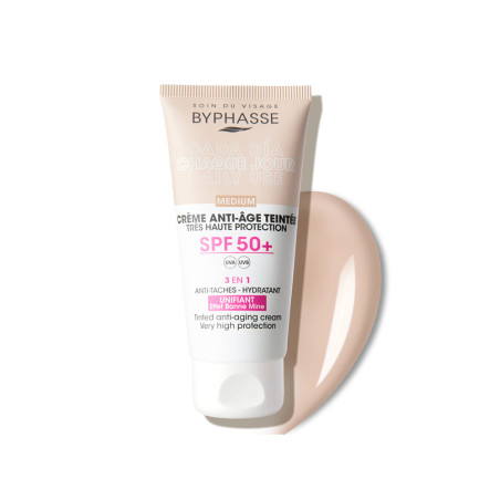Crème anti-âge spf 50+ teintée medium 50ml - BYPHASSE