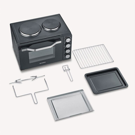 Four de cuisson et de grillage avec plaques chauffantes 2 500 w 30 l - SEVERIN