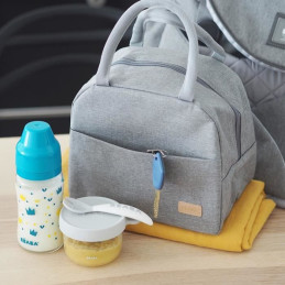 BEABA, Sac Repas isotherme Gris Chine