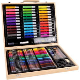 Mallette de dessin - MAIN D'ARTISTE - 150 Pieces - Loisir Creatif - Des 5 ans