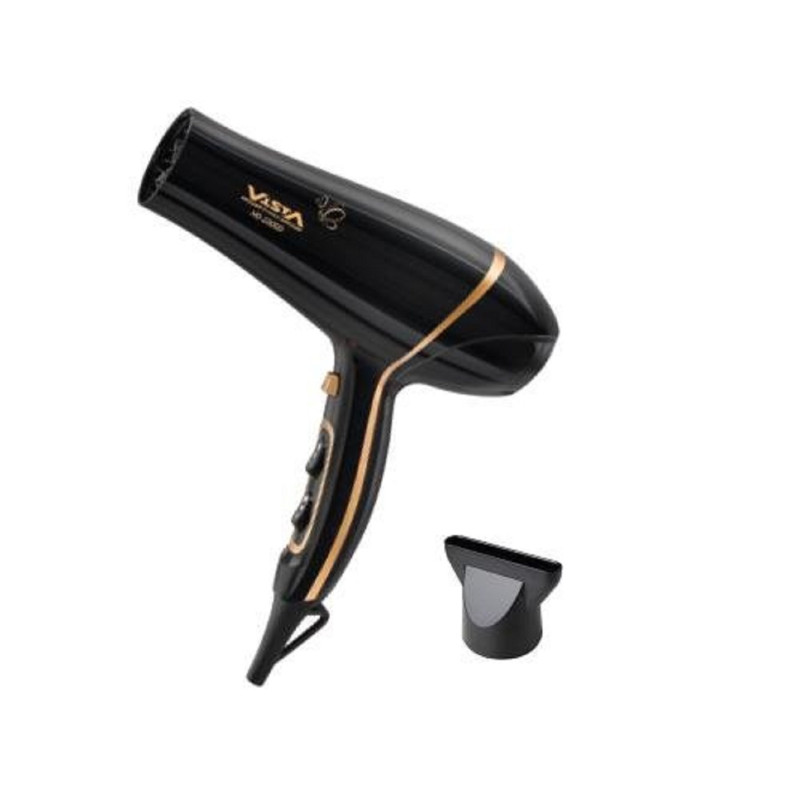 Sèche-cheveux Professionnel Vista - pour Tout Type de Cheveux - 1900-2300W - Noir/doré