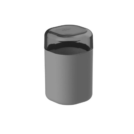 Ou - Porte Coton Disques Dual - Distributeur de Coton Démaquillants avec Couvercle Transparent - Gris