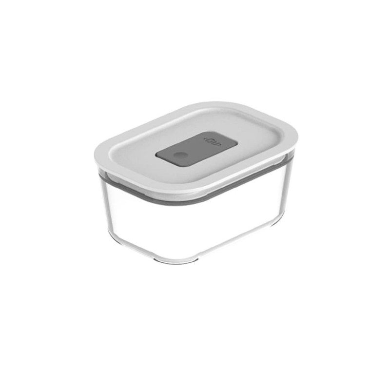 Ou - Boîte Hermétique Fresh Lock - Boîte de Conservation Alimentaire en Verre - Couvercle en Plastique Sans BPA - 370 Ml - Blanc