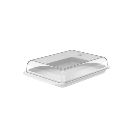 Ou - Boîte de Stockage pour Frigo Break - Boîte à Charcuterie avec Couvercle en Plastique Transparent - 19 x 13 x 4