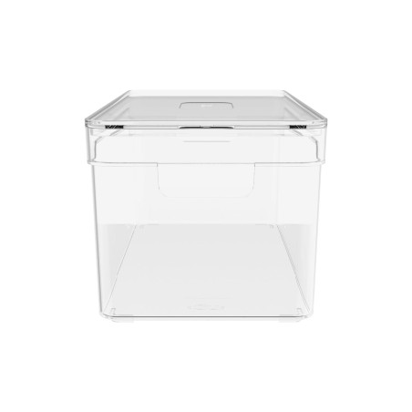 Ou - Bac de Rangement Clear - Pour Réfrigérateur/placard en Plastique avec Couvercle Transparent - 5 L - 30 x 15 x 13 Cm