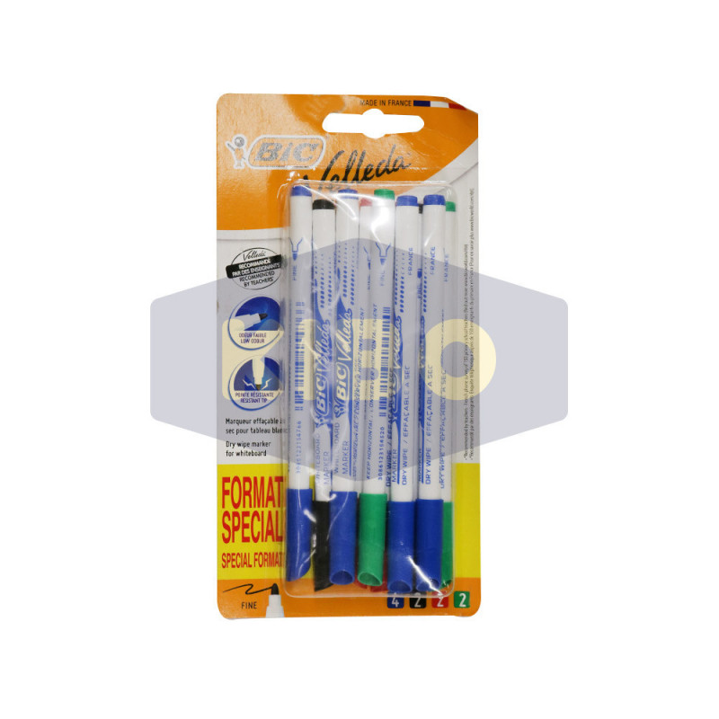 Feutre effaçable BIC vellada  x 8 pièces