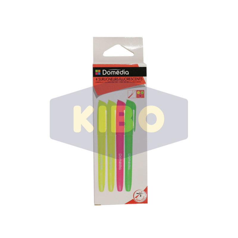 4 Surligneurs fins fluorescents