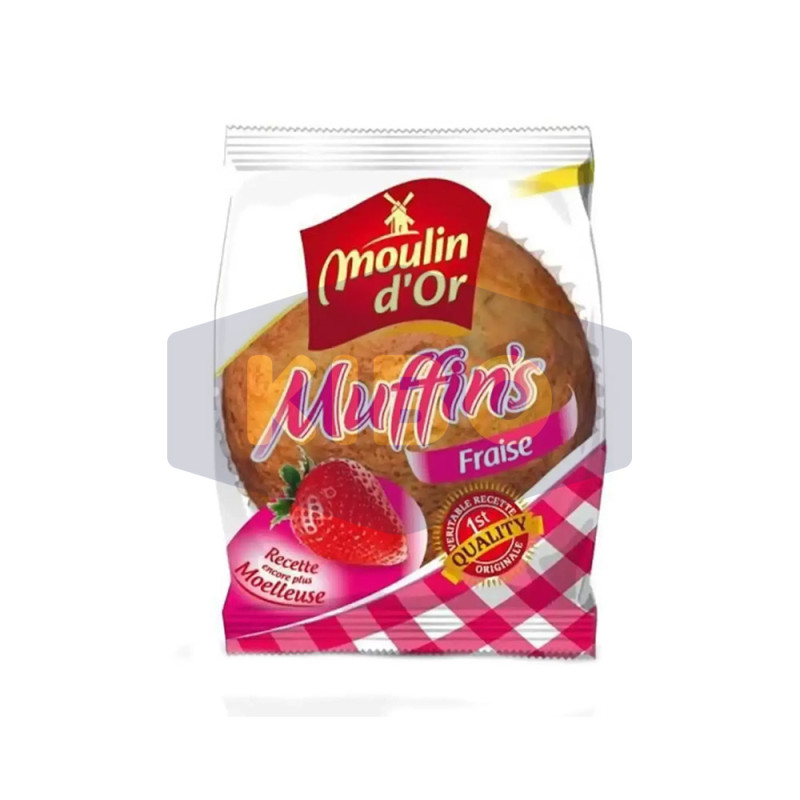 Muffins fourrés au coulis de fraise 55g