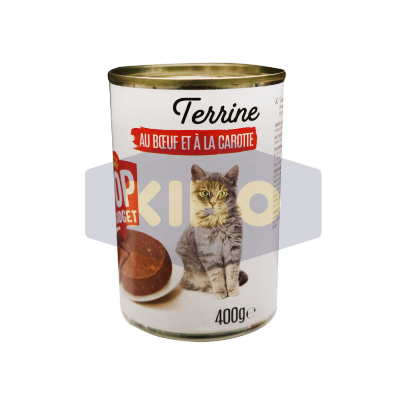 Terrine au bœuf et à la carotte pour chat 400g