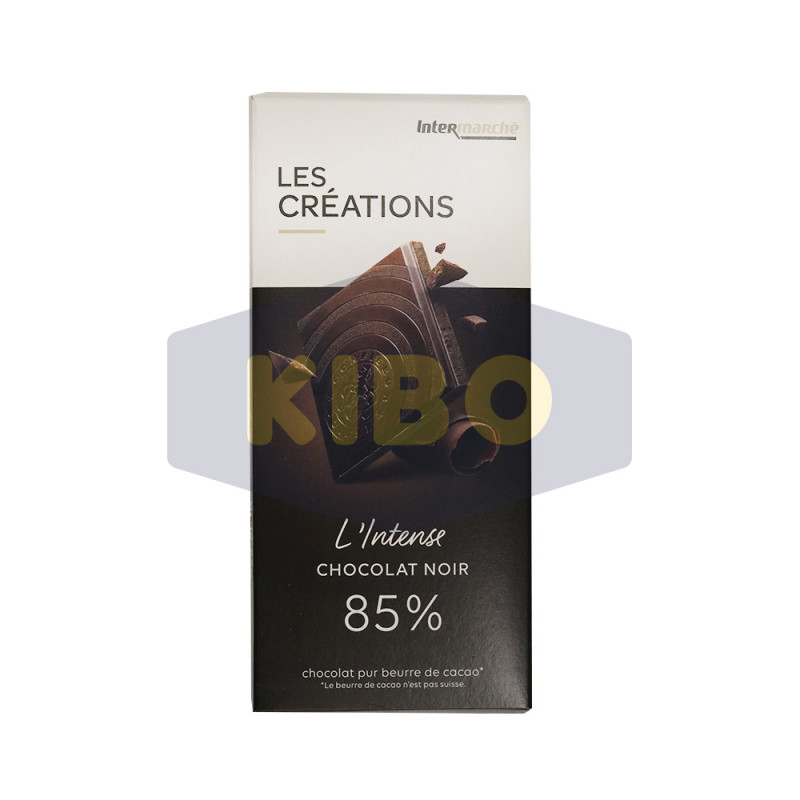 Tablette de chocolat noir intense 85%  100g