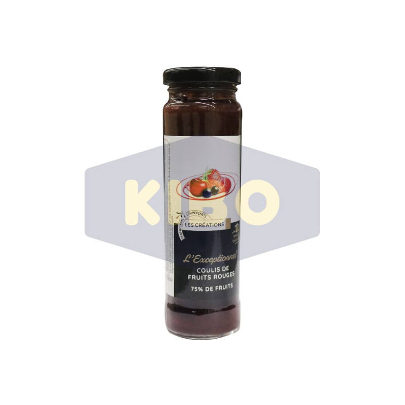 Coulis de fruits rouges l'exceptionnel 75% de fruit 165g