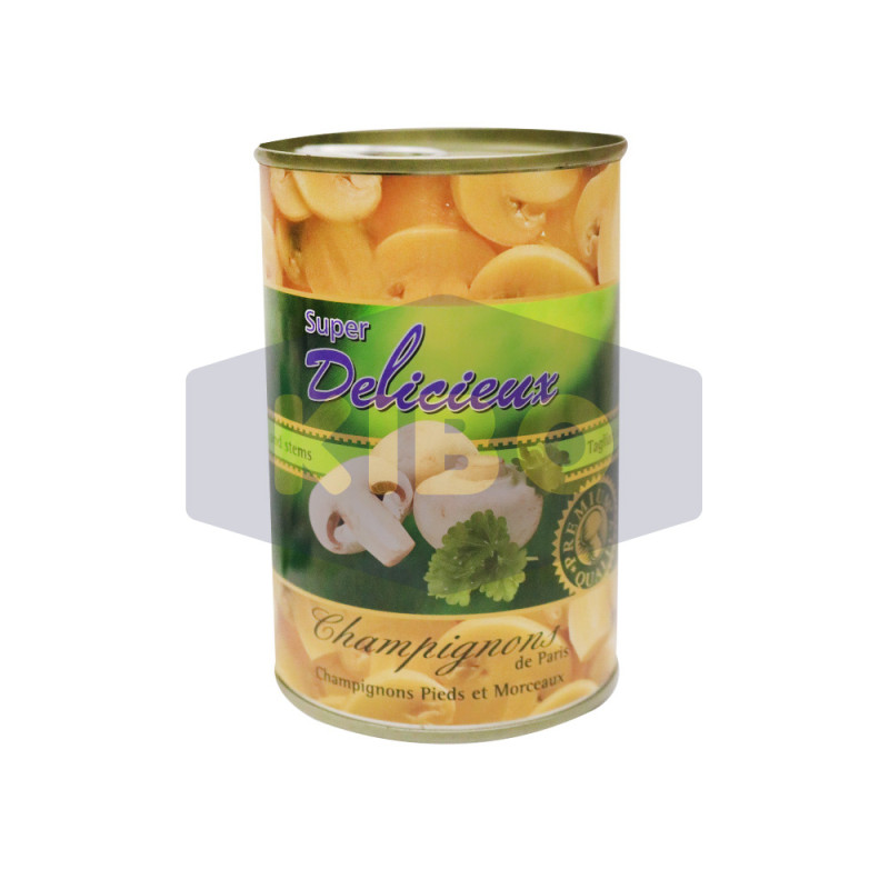 Champignons de paris pieds et morceaux 400g