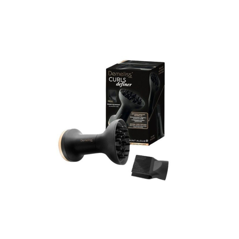 Seche-cheveux - DEMELISS - 21349 CURLS DEFINER - Diffuseur - 3 vitesses / températures - Noir