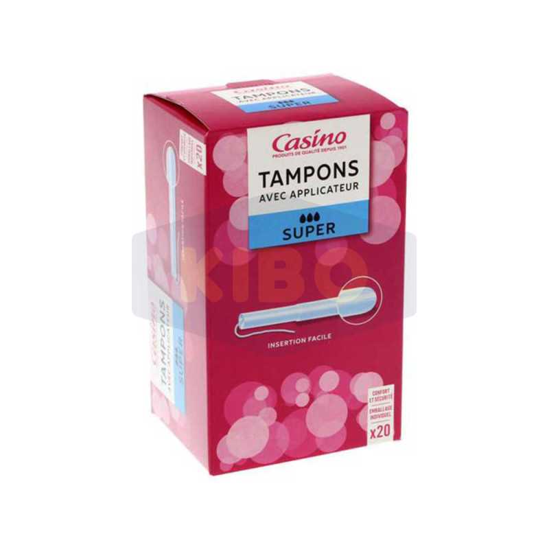 Tampons super+applicateur 20 pièces