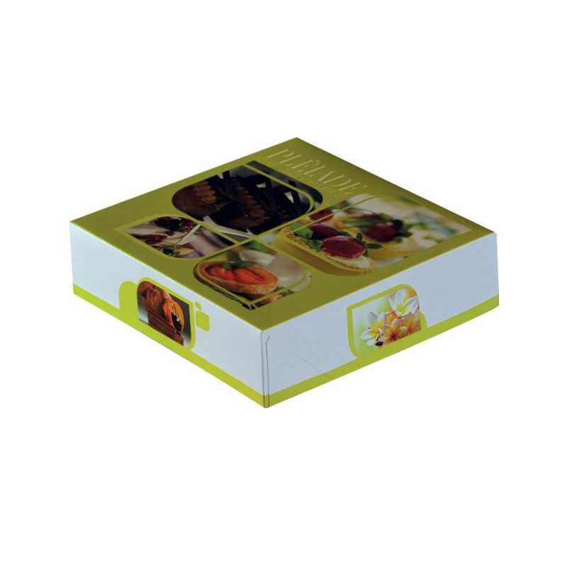 Boite pâtissière 29x5cm décorée 50 pièces