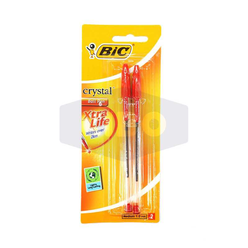 Stylo rouge Crystal 2 pièces