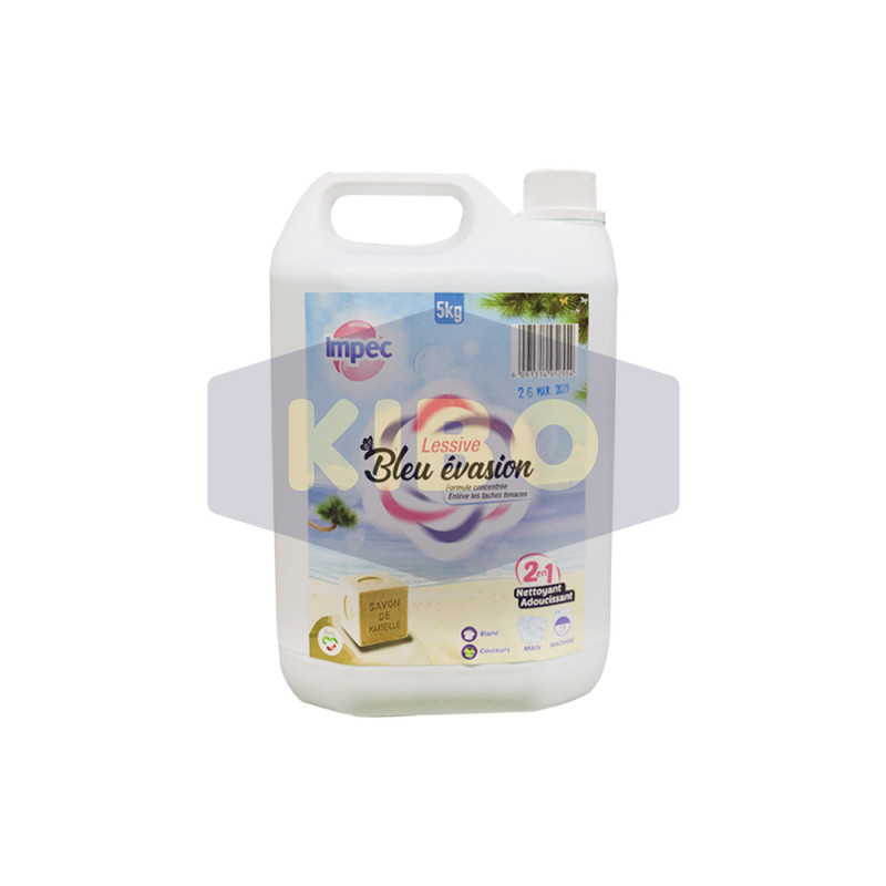Lessive liquide bleu évasion 5L IMPEC