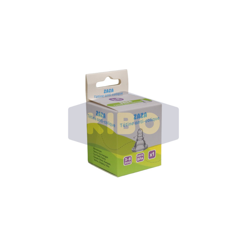 Tétine zaza en silicone anti-colique S     0-3mois
