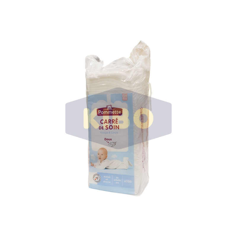 Cotons carrés soins bébé 100 pièces
