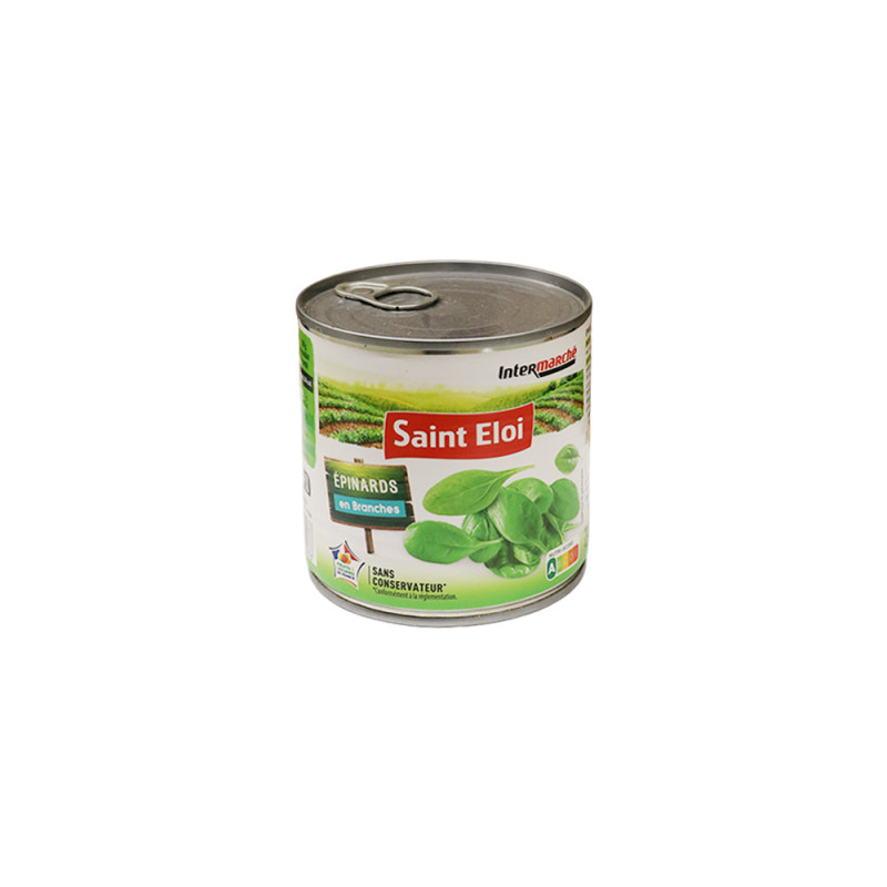 Epinards en branches en conserve 1/2 265g