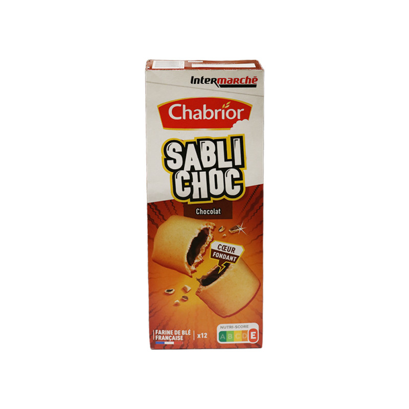 Biscuits sabli'choc cœur fondant chocolat 225g
