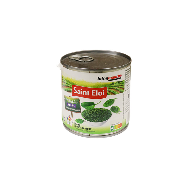 Epinards hachés en conserve 395g