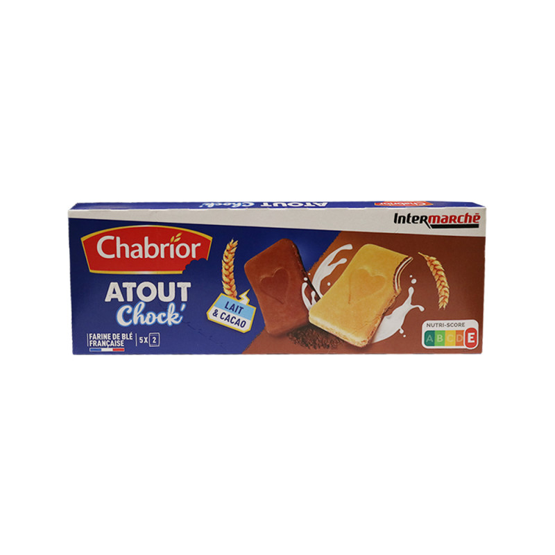 Biscuits atout chock' lait et cacao 128g