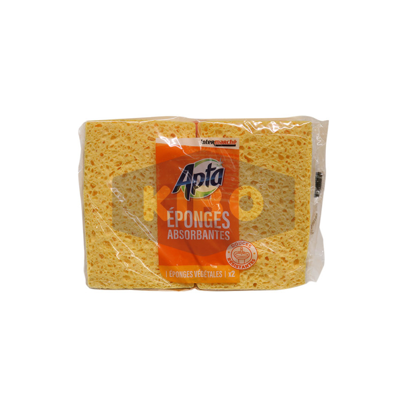 Eponges végétales absorbantes moyenne 2 pièces