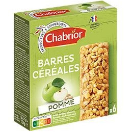 6 Barres de céréales pomme...