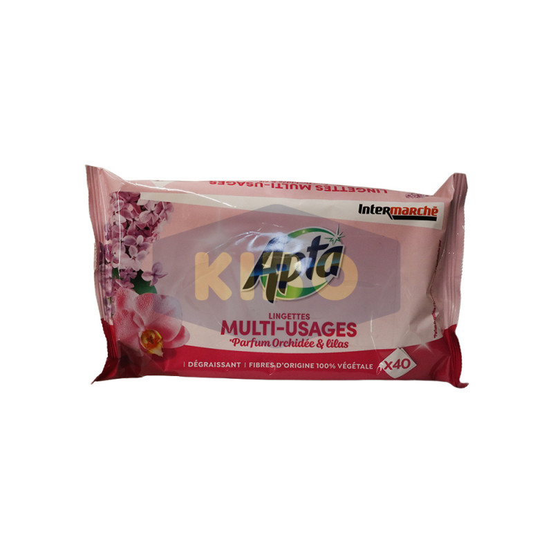 Lingettes multi-usages évasion orchidée et lilas paquet de 40