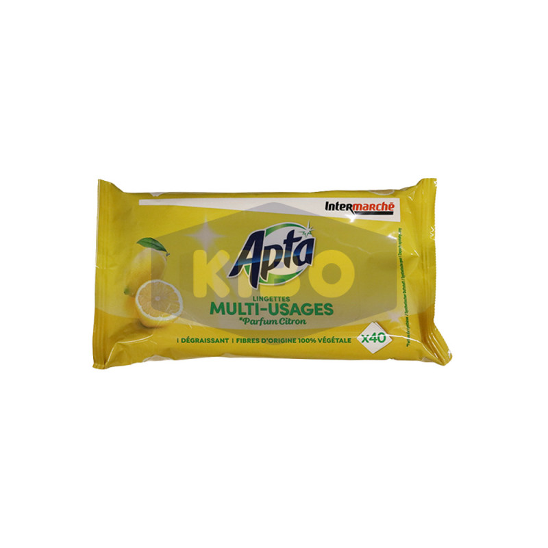 Lingettes mutli-usges action citron paquet de 40