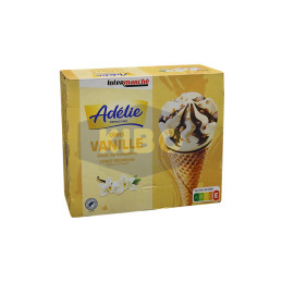 6 Glaces en cornet vanille...