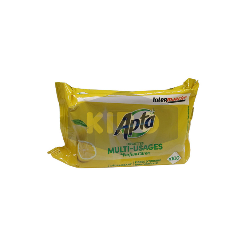 Lingettes multi-usage citron 100 pièces