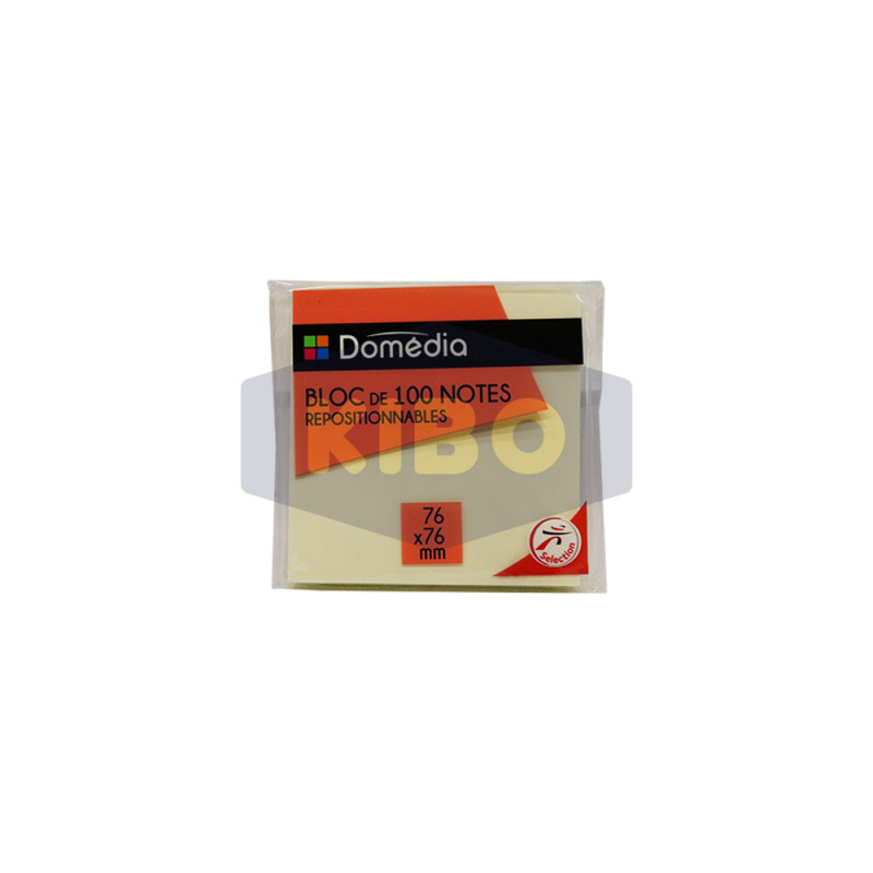Bloc de 100 notes repositionnables 76x76mm
