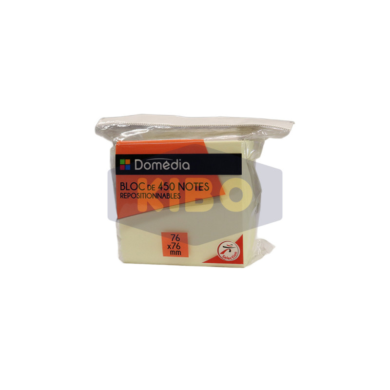 Bloc de 450 notes repositionnables 76x76mm
