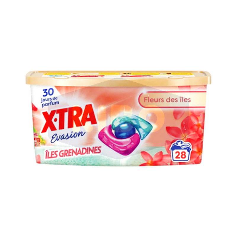 Lessive capsule parfum evasion îles grenadines x28
