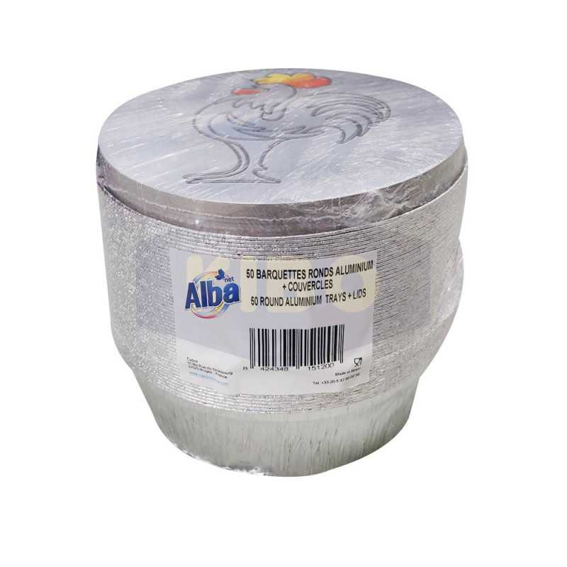 Barquettes en aluminium rondes 2600CC avec couvercle