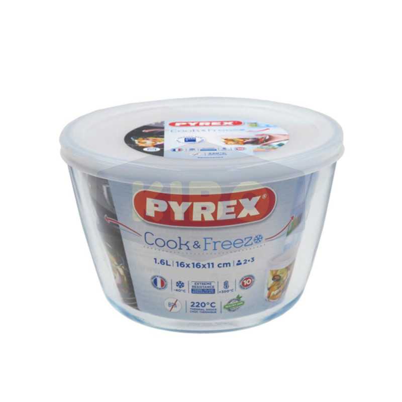Plat rond en verre avec couvercle Cook & Freez 1