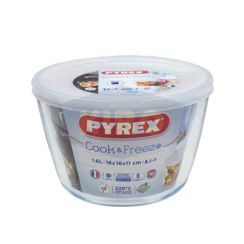 Plat rond en verre avec couvercle Cook & Freez 1