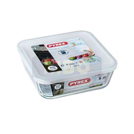 Plat carré en verre avec couvercle Cook & Freez 2L